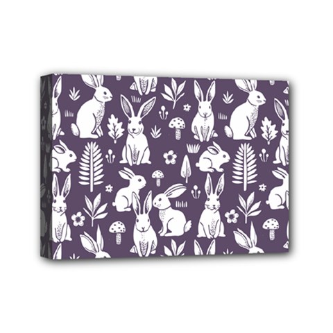 Easter Bunny Pattern Mini Canvas 7  X 5  (stretched) by Valentinaart