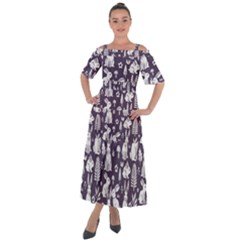 Easter Bunny Pattern Shoulder Straps Boho Maxi Dress  by Valentinaart