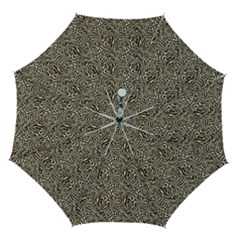 Brown Beige Snake Pattern Automatic Folding Umbrella With Case (medium) by DinkovaArt
