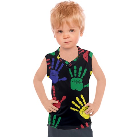 Handprints Hand Print Colourful Kids  Sport Tank Top by Anend