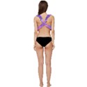 Colorful Labstract Wallpaper Theme Low Cut Ruffle Edge Bikini Top View4