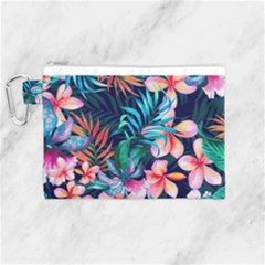 Hawaiian Flowers Hawaii Canvas Cosmetic Bag (medium) by Cemarart