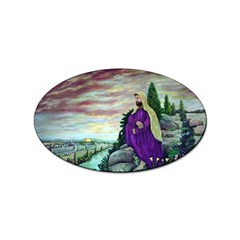 Jesus Overlooking Jerusalem By Ave Hurley  Sticker (oval) by ArtRave2
