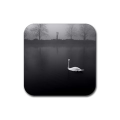 Swan Rubber Drinks Coaster (square) by artposters