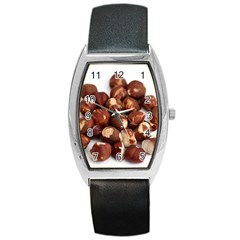 Hazelnuts Tonneau Leather Watch by hlehnerer
