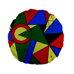 Modern Art 15  Premium Round Cushion  by Siebenhuehner
