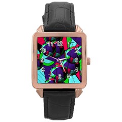 Balls Rose Gold Leather Watch  by Siebenhuehner