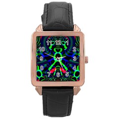 Dsign Rose Gold Leather Watch  by Siebenhuehner