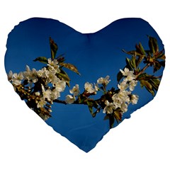 Cherry Blossom 19  Premium Heart Shape Cushion by Siebenhuehner