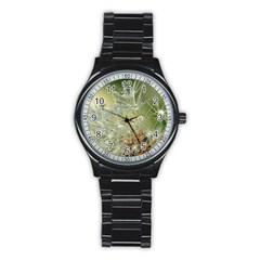 Dandelion Sport Metal Watch (black) by Siebenhuehner