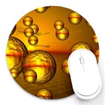 Sunset Bubbles 8  Mouse Pad (Round) Front