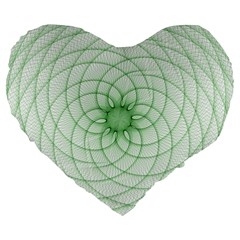 Spirograph 19  Premium Heart Shape Cushion by Siebenhuehner