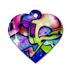 Graffity Dog Tag Heart (one Sided)  by Siebenhuehner