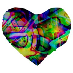 Graffity 19  Premium Heart Shape Cushion by Siebenhuehner