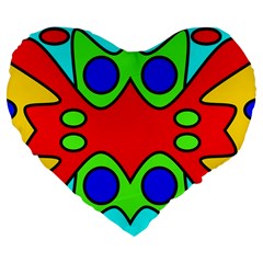 Abstract 19  Premium Heart Shape Cushion by Siebenhuehner