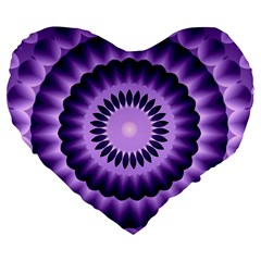 Mandala 19  Premium Heart Shape Cushion by Siebenhuehner
