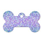Glitter2 Dog Tag Bone (Two Sided) Front