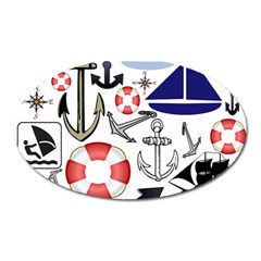 Nautical Collage Magnet (oval) by StuffOrSomething