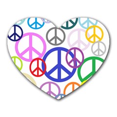 Peace Sign Collage Png Mouse Pad (heart) by StuffOrSomething