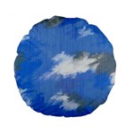 Abstract Clouds 15  Premium Round Cushion  Back