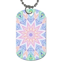 Soft Rainbow Star Mandala Dog Tag (one Sided) by Zandiepants
