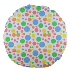 Pastel Bubbles 18  Premium Round Cushion  by StuffOrSomething