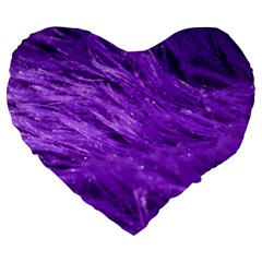 Purple Tresses 19  Premium Heart Shape Cushion by FunWithFibro