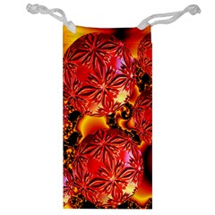  Flame Delights, Abstract Red Orange Jewelry Bag by DianeClancy