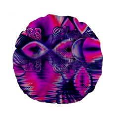 Rose Crystal Palace, Abstract Love Dream  15  Premium Round Cushion  by DianeClancy