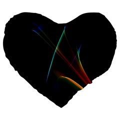 Abstract Rainbow Lily, Colorful Mystical Flower  19  Premium Heart Shape Cushion by DianeClancy