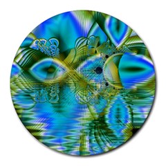 Mystical Spring, Abstract Crystal Renewal 8  Mouse Pad (round) by DianeClancy