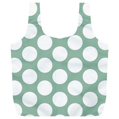 Jade Green Polkadot Reusable Bag (xl) by Zandiepants