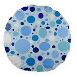 Bubbly Blues 18  Premium Round Cushion  Back