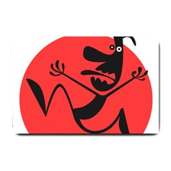 Running Man Small Door Mat by StuffOrSomething