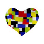 Mod Geometric 16  Premium Heart Shape Cushion  Back