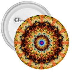 Ochre Burnt Glass 3  Button by Zandiepants