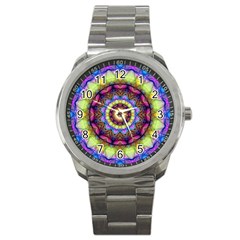 Rainbow Glass Sport Metal Watch by Zandiepants