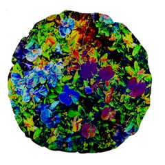 The Neon Garden 18  Premium Round Cushion  by rokinronda