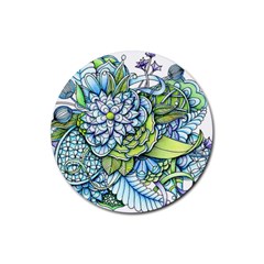 Peaceful Flower Garden Drink Coaster (round) by Zandiepants