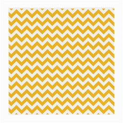 Sunny Yellow And White Zigzag Pattern Glasses Cloth (medium) by Zandiepants