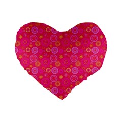 Psychedelic Kaleidoscope 16  Premium Heart Shape Cushion  by StuffOrSomething