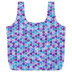 Purple Blue Cubes Reusable Bag (xl) by Zandiepants