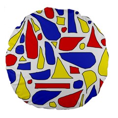 Silly Primaries 18  Premium Round Cushion  by StuffOrSomething