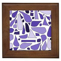 Silly Purples Framed Ceramic Tile by FunWithFibro