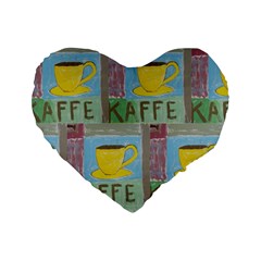 Kaffe Painting 16  Premium Heart Shape Cushion  by StuffOrSomething