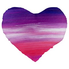 Abstract In Pink & Purple 19  Premium Heart Shape Cushion by StuffOrSomething