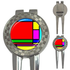 Mondrian Golf Pitchfork & Ball Marker by Siebenhuehner