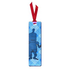 Blue Knight On Plaid Small Bookmark by StuffOrSomething