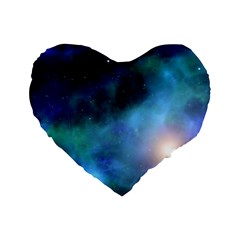 Amazing Universe 16  Premium Heart Shape Cushion  by StuffOrSomething