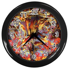 Abstract 4 Wall Clock (black) by icarusismartdesigns